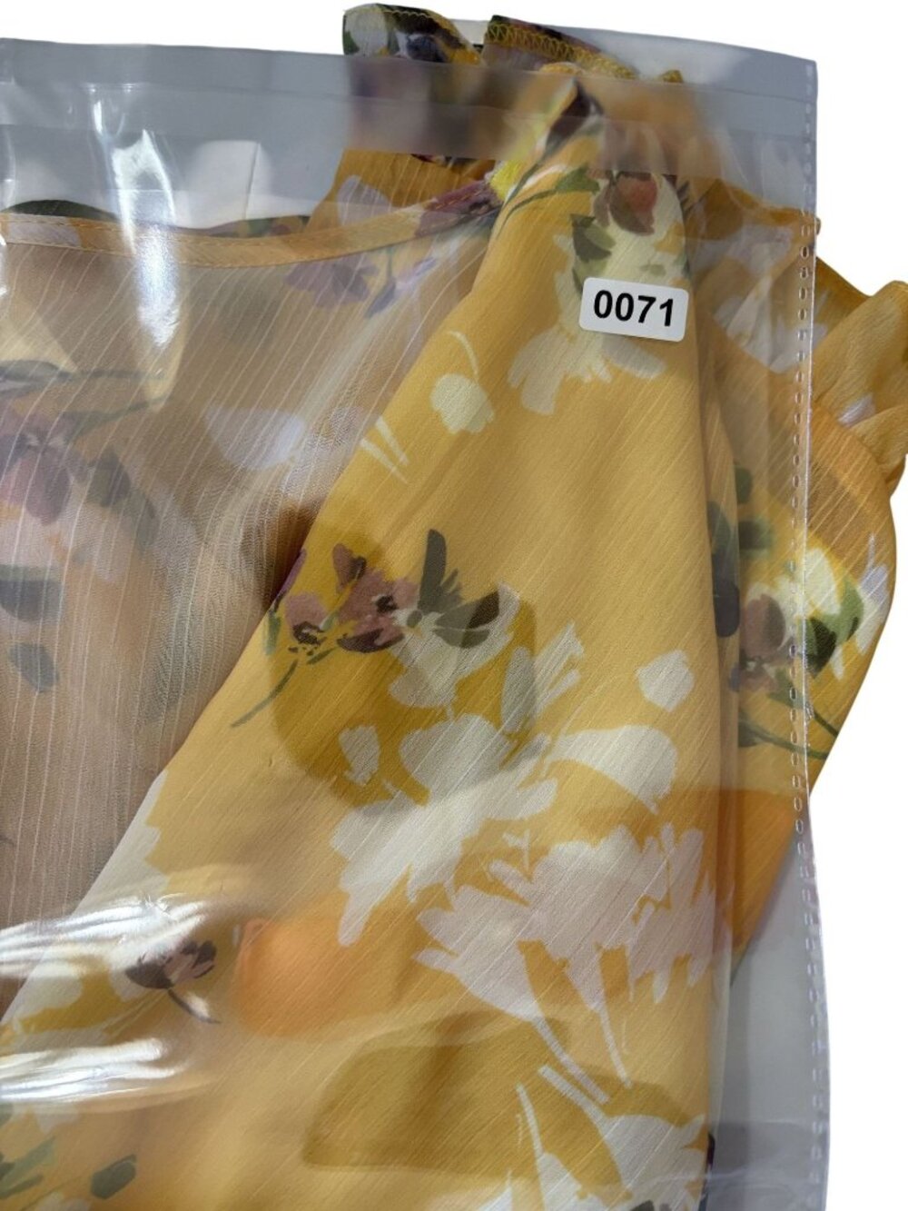 Yellow Floral Long Sleeve Wrap Ruffled Chiffon Romper By Miss Selfridge Size 10 - Picture 10 of 10